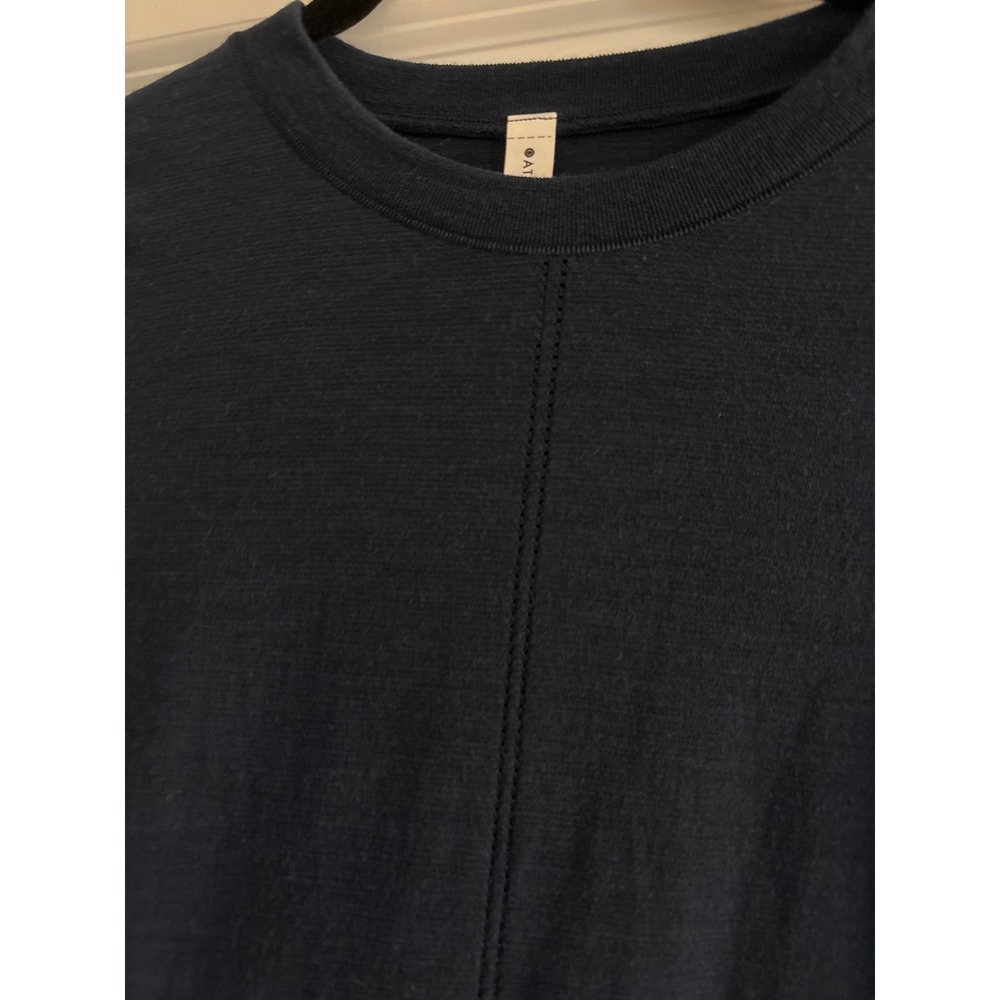 Athleta Ascent Seamless Top Navy Blue Wool Blend Long Sleeve Thumbholes Small - Picture 4 of 7
